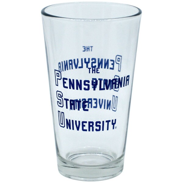 pint glass with The Pennsylvania State University on both sides